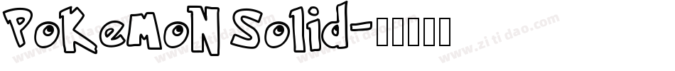 Pokemon Solid字体转换